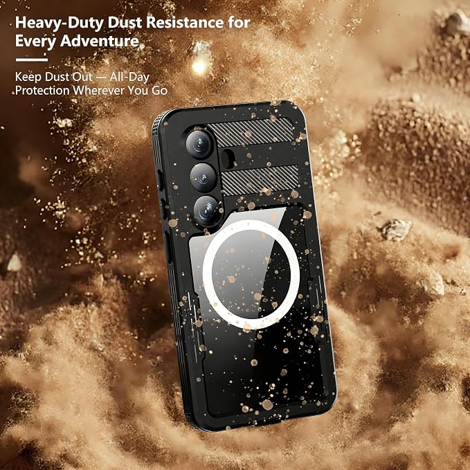 for Samsung Galaxy S26 Waterproof Case, Military-Grade Full Body Defense: IP68 Underwater Protection, Built-in Screen Protector & Camera Lens Cover, 10FT Waterproof Shockproof Dustproof. Black