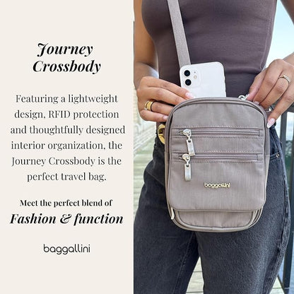 Baggallini Journey Crossbody Bags for Women 9x6 Small Lightweight Travel Handbag W/RFID