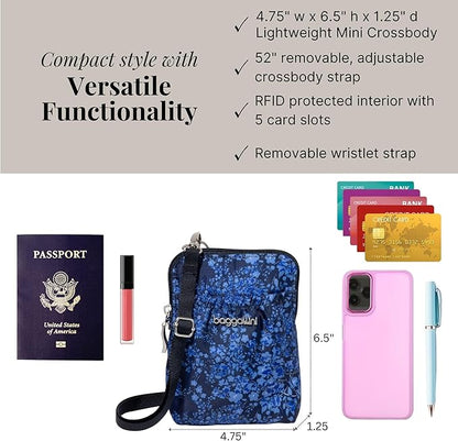 Baggallini Bryant Pouch Small Crossbody Bag for Women - Phone Purse with Crossbody Strap - Lightweight Crossbody Pouch