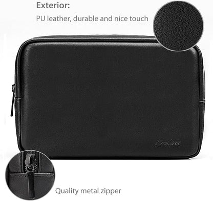 ProCase Accessories Bag Organizer Power Bank Case, Electronics Accessory Travel Gear Organize Case, Cable Management Hard Drive Bag -Black