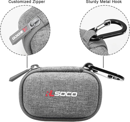 RLSOCO Carrying Case for Anker Nano Power Bank with Built-in USB-C Connector/with Built-in MFi Certified Lightning Connector Portable Charger - Grey (Case Only)