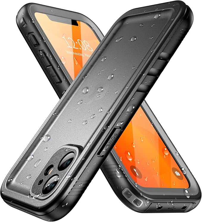 SPORTLINK Compatible with iPhone 12 Mini Waterproof Shockproof Case - Full Body Heavy Duty Underwater Dustproof Rugged 360 Protective Military Grade 5.4 Inch with Camera/Screen Protector (Black)