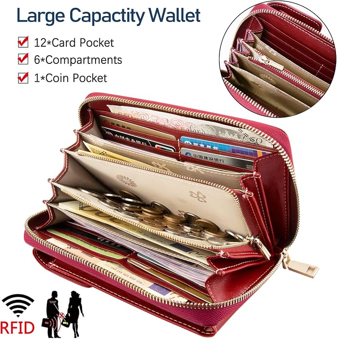 HUANLANG Small Crossbody Phone Bags for Women Leather Cell Phone Purse Wallet | Small, Cell Phone