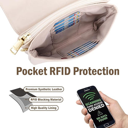 MINICAT RFID Blocking Small Crossbody Bags for Women Vegan Leather Mini Travel Purses Cell Phone Purse Cross Body Bag