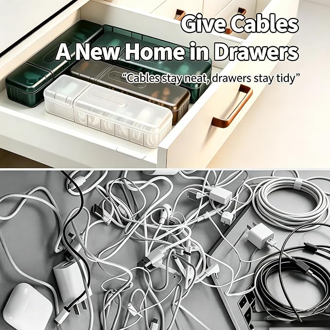 3 Pack Charger Cord Storage,Multipurpose Cable Organizer Bags, Fits Home Office Charger Organizers, Power Cord Organizer.