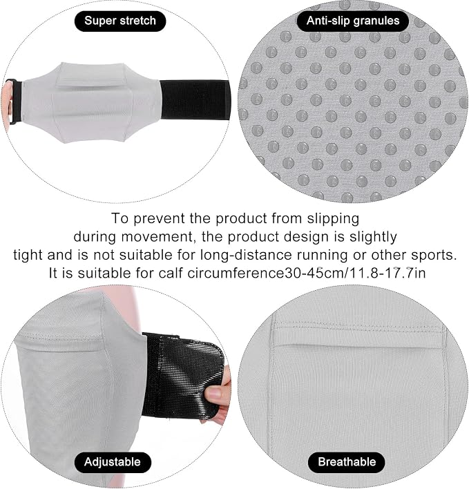 Leg Phone Holder, Cell Phone Leg Straps Ankle Wallet Thigh Holder Wallet Calf Straps Adjustable Arm Pouch Non Slip Sports Armband Storage Bag for Equestrian Jogger Running Workout