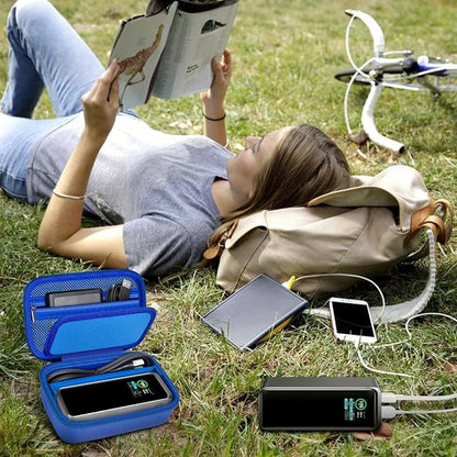 Laptop Power Bank Case for Anker 25000& Prime 27650，Blue | Organizes the Power Bank, Small Cables and 100W Charging Base; Larger 150W Charging Base Does Not Fit, Case Only