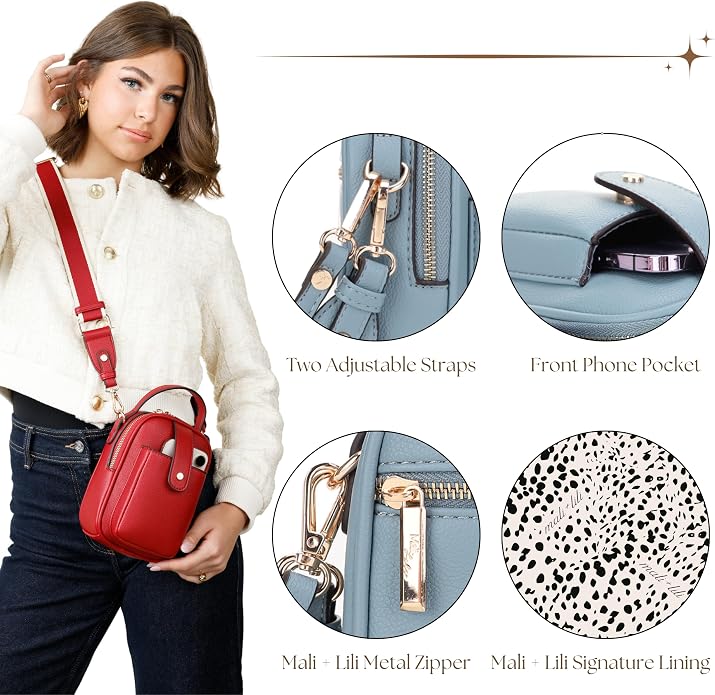 Mali+Lili Gail Vegan Leather Multi Compartment Crossbody Bag
