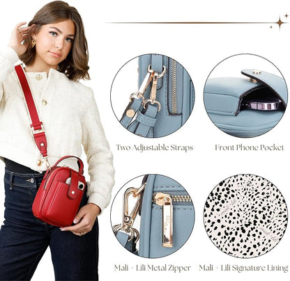 Mali+Lili Gail Vegan Leather Multi Compartment Crossbody Bag