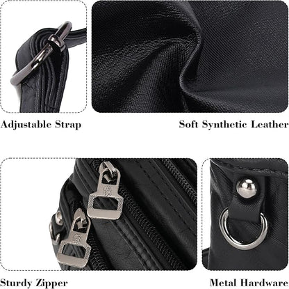 MINICAT Multiple Pockets Small Crossbody Purse Cell Phone Purse Shoulder Bags for Women Cross Body Bag for Woman