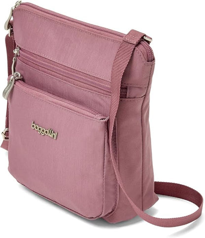 Baggallini Pocket Crossbody Bags for Women 8x8 Small Lightweight Durable Water-resistant Travel Purse W/Rfid