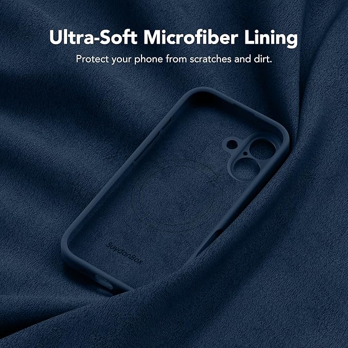Magnetic for iPhone 17 Case, Compatible with MagSafe, [Full Camera Protection][Screen Protector] Silicone Shockproof Protective Phone Case for iPhone 17 6.3", Cobalt Blue