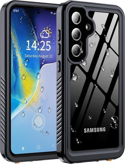 for Samsung Galaxy S25 Plus Case, IP68 Waterproof with Built-in Screen&Lens Protector [14FT Military Shockproof] Full Body Heavy Duty Protective Phone Case for S25 Plus 5G, Black