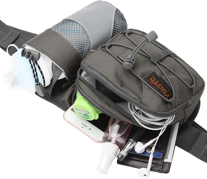 Waist Pack with Water Bottle Holder for Running Walking Hiking Fanny Pack Hydration Belt