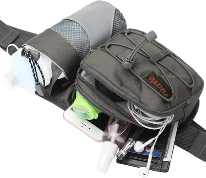 Waist Pack with Water Bottle Holder for Running Walking Hiking Fanny Pack Hydration Belt