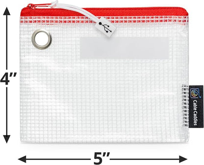 USB Cable Organizer Pouches, Color Coded Travel Cable Management Bags, 20 Pack