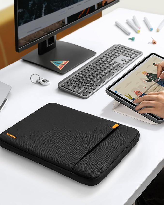 tomtoc 360 Protective Tablet Sleeve for iPad Pro/Air 13-inch with an Electronic Organizer Travel Case, M