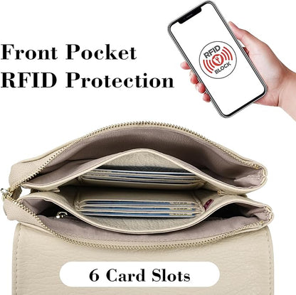 MINICAT RFID Blocking Small Crossbody Bags for Women Vegan Leather Mini Travel Purses Cell Phone Purse Cross Body Bag