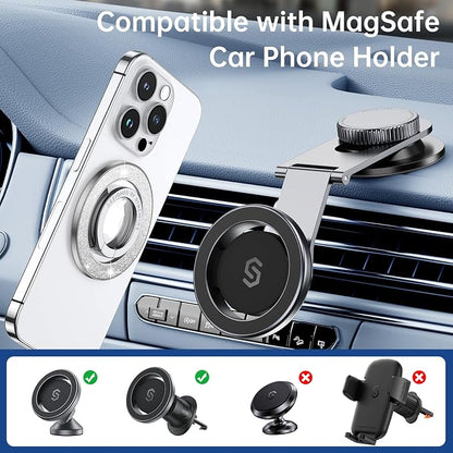 Syncwire Magnetic Phone Grip for MagSafe, Sparkle Ring Holder, Rotatable Kickstand Bling Ring Stand Removable MagSafe Accessories for iPhone 17 Pro Max 16 15 14 13, Android, Samsung etc.