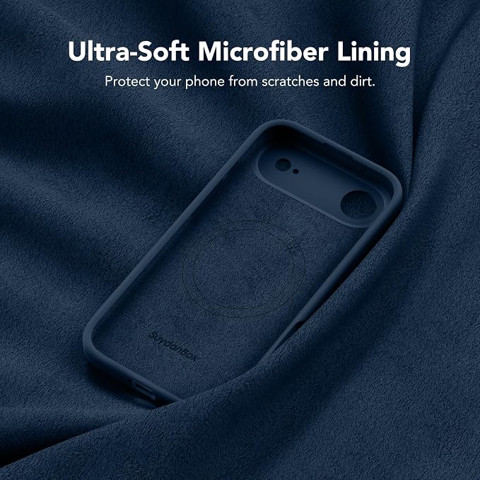 Magnetic for iPhone Air Case, Compatible with MagSafe, [Full Camera Protection][Screen Protector] Silicone Shockproof Protective Phone Case for iPhone 17 Air 6.5", Cobalt Blue