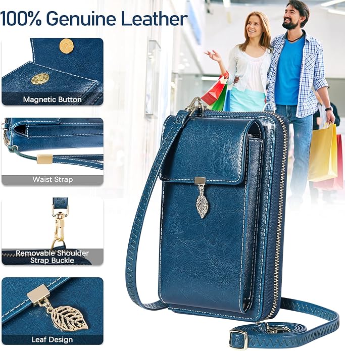 HUANLANG Small Crossbody Phone Bags for Women Leather Cell Phone Purse Wallet | Small, Cell Phone