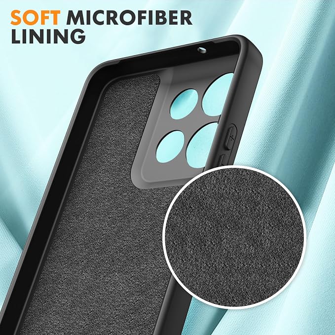 Case for Motorola Moto G Power (2025), 2 Pack Tempered Glass Screen Protectors, Soft TPU Silicone Shockproof Case-Black