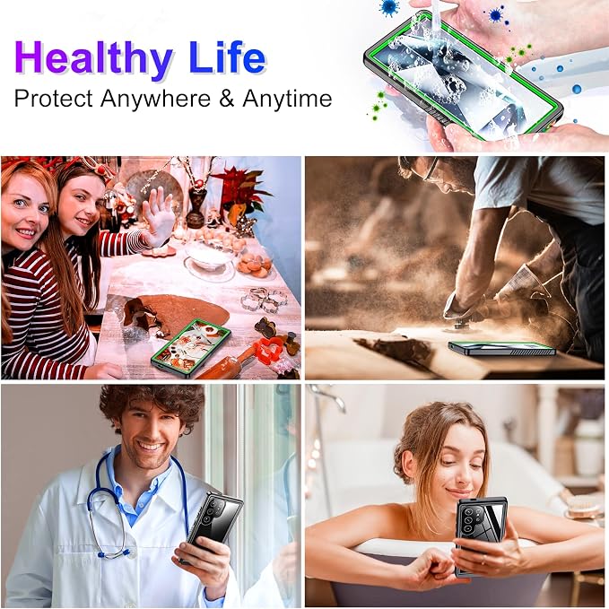 2025 New for Samsung Galaxy S24 Ultra Case Waterproof, [Built-in Camera & Screen Protector][Military Grade Shockproof][IP68 Underwater][Dustproof][Dropproof] Full Body Phone Case for S24 Ultra 6.8"