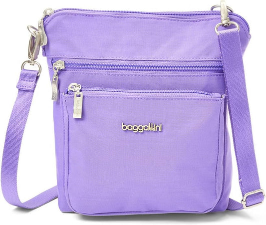 Baggallini Modern Pocket Crossbody Bag for Women, 8.5"x8.5" Handbag Purse with RFID, Lightweight Water-Resistant