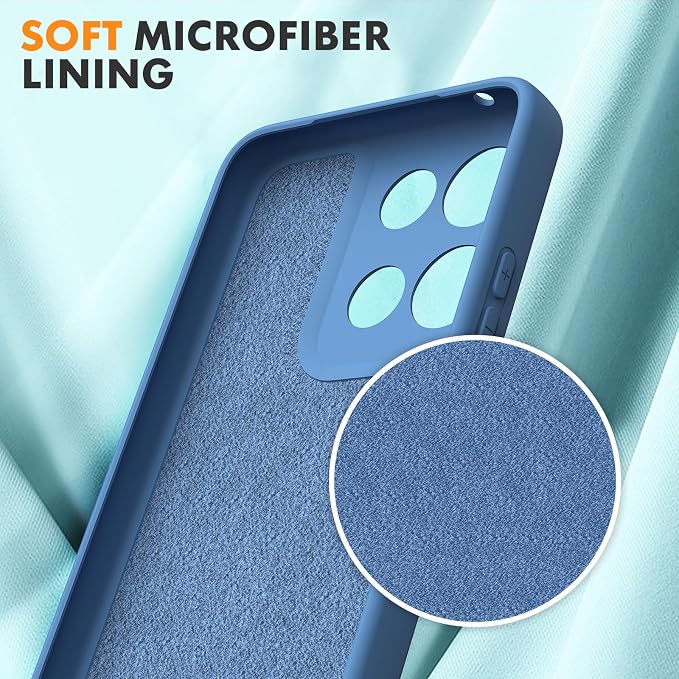for Motorola Moto G 2026/G Play 2026 Case, 2 Pack Tempered Glass Screen Protectors, Soft TPU Liquid Silicone Shockproof Gel Cover-Blue