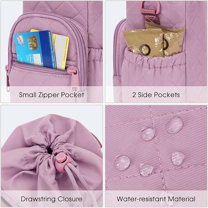 sportsnew Water Bottle Holder with Strap 32oz 40oz Insulated Water Bottle Carrier Sling Bag with Phone Pocket Crossbody