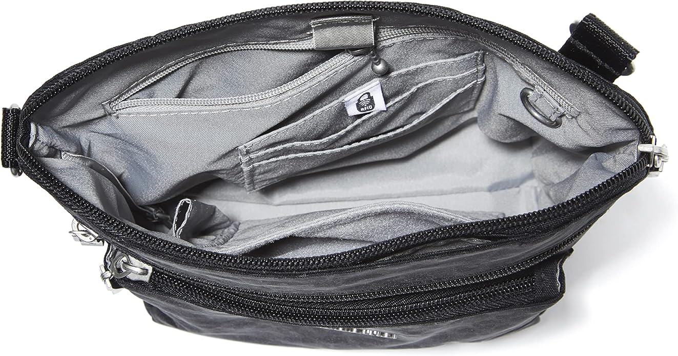 Baggallini Modern Pocket Crossbody Bag for Women, 8.5"x8.5" Handbag Purse with RFID, Lightweight Water-Resistant