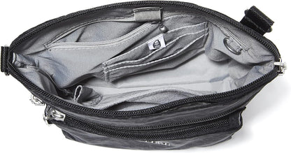 Baggallini Modern Pocket Crossbody Bag for Women, 8.5"x8.5" Handbag Purse with RFID, Lightweight Water-Resistant