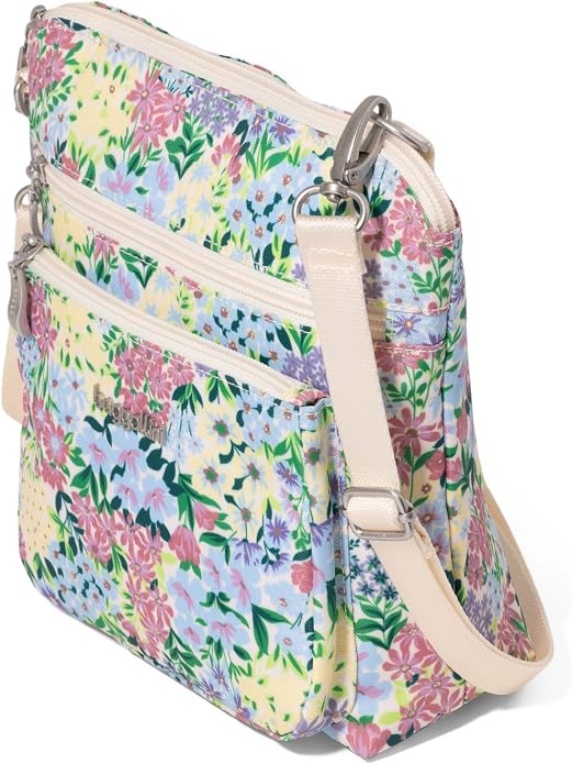 Baggallini Modern Pocket Crossbody Bag for Women, 8.5"x8.5" Handbag Purse with RFID, Lightweight Water-Resistant