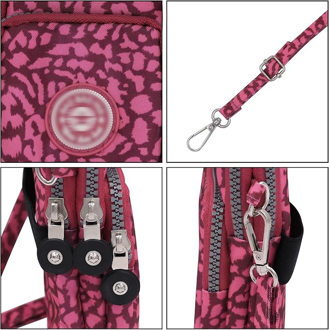 ZGMYC 3-Layers Cellphone Pouch Wristlet Purse Waterproof Sports Armband Shoulder Bag Wallet