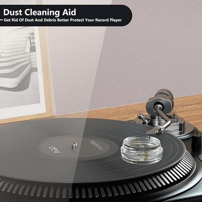 Turntable Stylus Clean Gel - Premium Anti-Static & Zero-Dust Stylus Cleaner, Dirt and Debris Dry Cleaning Mixture for Vinyl Record Player Needle (White)