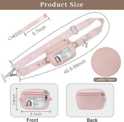 Clip and Go Cell Phone Pouch Lanyard Crossbody with Wallet | Adjustable Strap, Leather Purse Strap, Wrist Strap, For Women