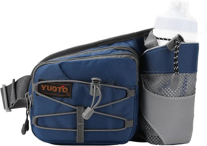 Waist Pack with Water Bottle Holder for Running Walking Hiking Fanny Pack Hydration Belt