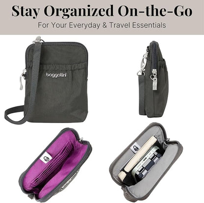 Baggallini Bryant Pouch Small Crossbody Bag for Women - Phone Purse with Crossbody Strap - Lightweight Crossbody Pouch
