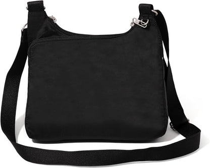 Baggallini Securtex Anti-theft Crossover Crossbody Bag 11”w X 8.5”h, Rfid, Built-in Wallet, Locking Zippers