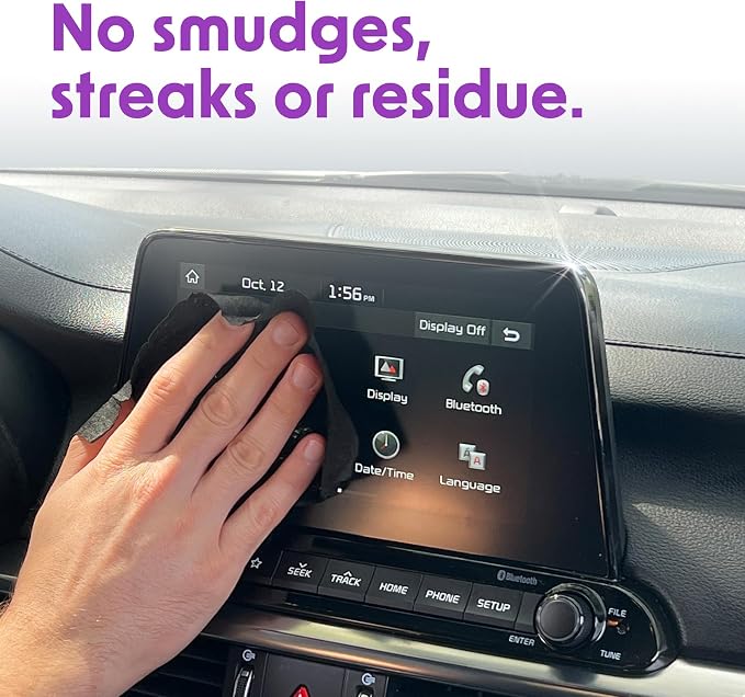 Wipex Ultimate Auto Screen Wipes - 24ct Individually Wrapped Car Wipes for Interior Cleaning, Streak-Free & Residue-Free Polish, Plant-Based Black Cloth, Ideal for Screens, Gauges, Mirrors & Dashboard