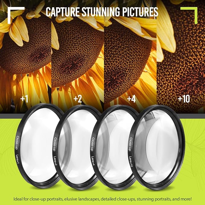 Ultra Deluxe Lens Kit for EOS M6 II, EOS M50 II, EOS M200 with 15-45mm Lens, EOS R10, EOS R50, EOS R100 with 18-45mm, Fuji X100V - Includes: 7pc 49mm Filter Set + 49mm Wide Angle and Telephoto Lens
