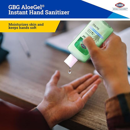 Clorox Healthcare GBG AloeGel Hand Sanitizer Gel, Bleach Free - Mini Hand Sanitizer Travel Size Gel for On-The-Go Travel Essentials - Sanitizing Solution for School Supplies & Office, 4 Fl Oz - 24 Pk