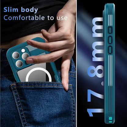 Guppy for iPhone 16 Pro Max Magnetic Waterproof Case, Built-in Screen Protector [IP68 Waterproof][14FT Military Drop Proof] 360° Full Body Protection Dustproof Shockproof Heavy Duty Rugged Case, Cyan