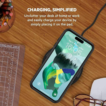 Battery Case for iPhone 16 Plus, [12000mAh] Enhanced Portable Protective Smart Qi Wireless Charger Case Battery Pack with CarPlay Wireless Charging Case Compatible for iPhone 16 Plus (6.7 inch)-Black