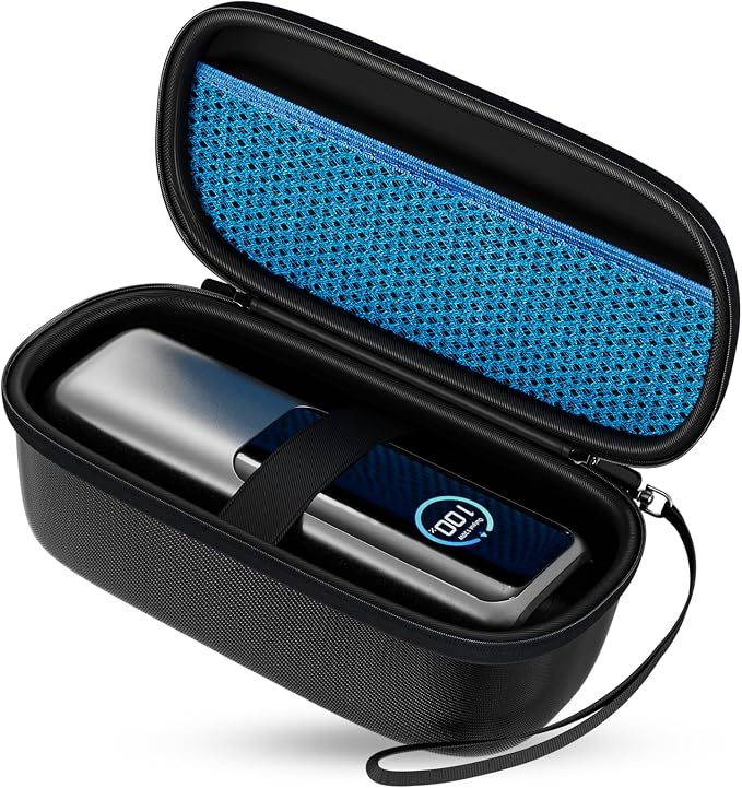 ProCase Hard Carrying Case for Anker 737 Power Bank 25000mAh 165W -Black | Zippered Travel Storage Organizer, Mesh Pocket for Cables & Accessories, Portable Charger Bag