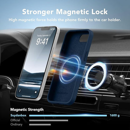 Magnetic for iPhone 17e/iPhone 16e Case, Compatible with MagSafe, [Soft Anti-Scratch Microfiber Lining] Slim Silicone Shockproof Protective Phone Case for iPhone 17e/16e 6.1", Cobalt Blue