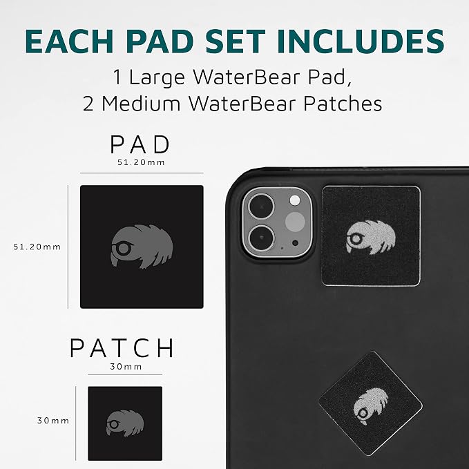 KUVRD Waterbear - Universal Screen Cleaners - Teeny Tiny Cleaning Tools for Your Lenses & Screens - 2-Pack - (2-Pad Sets)