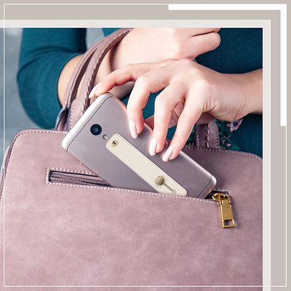 Weewooday 6 Pieces Phone Grip Holder Cell Phone Grip Strap Telescopic Finger Strap Stand Universal Finger Kickstand for Most Smartphones(Mint, White, Light Purple)