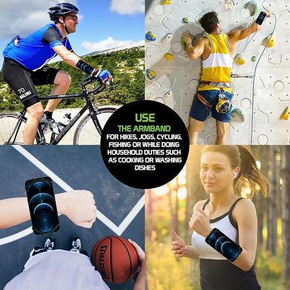 Cellet Adjustable Fitness Sports Armband Running Sleeve Cell Phone Holder Water Resistant Case Compatible to Apple iPhones, Samsung Galaxy, Google Pixel Smartphones