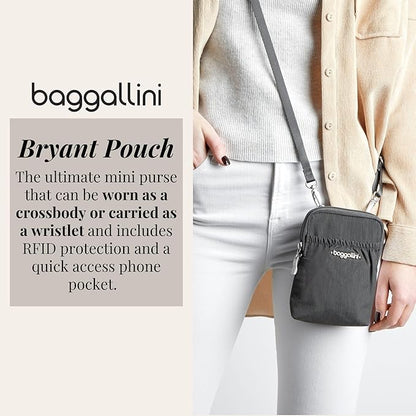 Baggallini Bryant Pouch Small Crossbody Bag for Women - Phone Purse with Crossbody Strap - Lightweight Crossbody Pouch